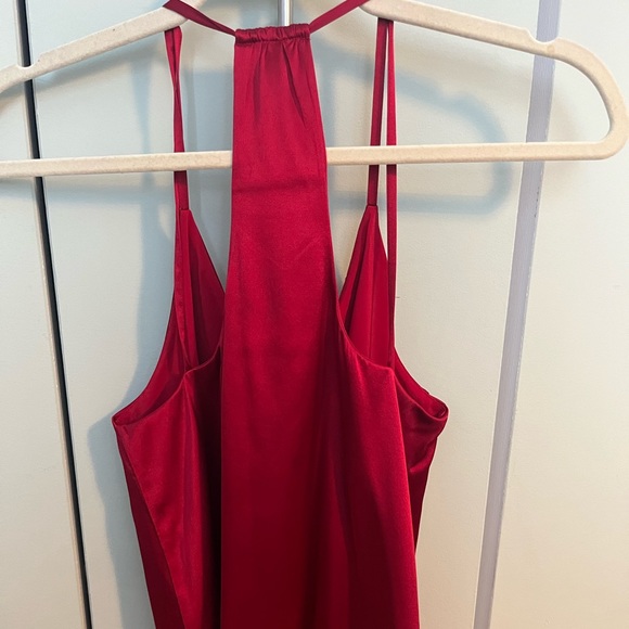 Red silk strappy Alice and Olivia blouse - Picture 2 of 3